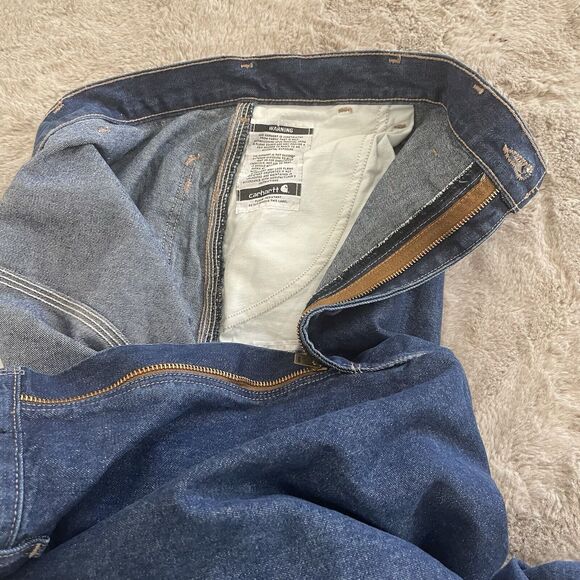 Carhartt Men FR Flame Resistant Relaxed Fit Jeans Denim 2112CAT2 Size 46x32 Work - Picture 11 of 16